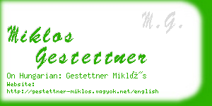 miklos gestettner business card